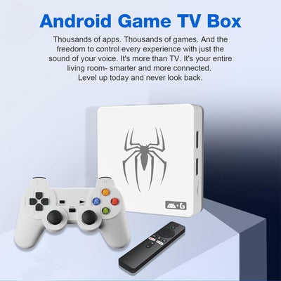 Android Game TV Box with 2 Controllers, Voice Control Remote, WiFi ...