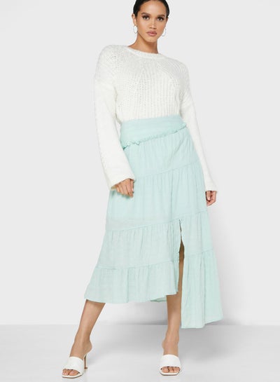 Buy Tiered Textured Skirt in UAE
