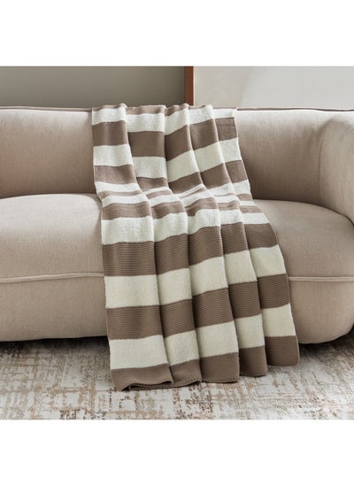 اشتري Sluis Stripe Knitted Throw 170 x 130 cm في السعودية