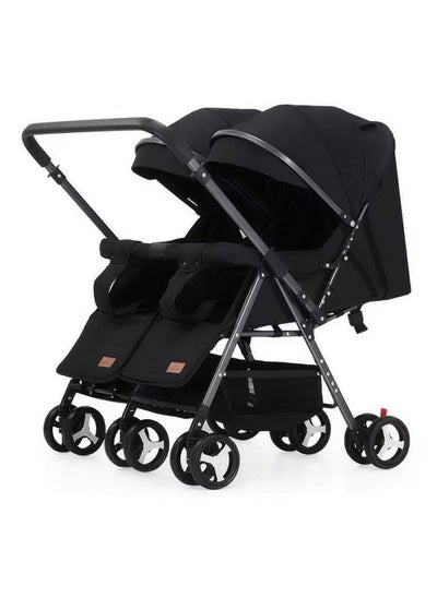 Buy Twin Stroller,Side By Side Double Light Stroller, Easy Fold Travel Stroller With Storage Basket, From Birth To 24 Months in Saudi Arabia