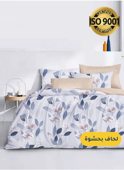 Buy Microfiber Printed Comforter Sets, Fits 120 x 200 cm Single Size Bed, 4 Pcs, With Soft Filling, Celine Series in Saudi Arabia