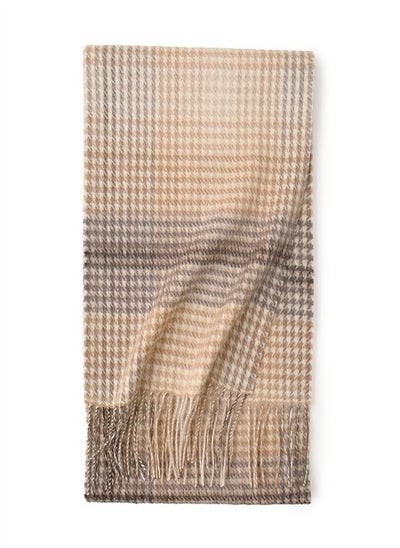 Buy Warm Long Cashmere Check Scarf Multicolour in Saudi Arabia