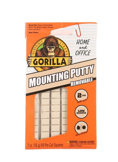 Buy Gorilla Mounting Putty Removable Mounting Adhesive: 2 oz. / 84 squares (Off-White) in UAE