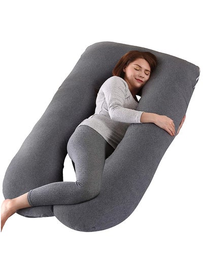 اشتري Pregnancy Pillows for Sleeping, U Shaped Maternity Full Body Pillow for Pregnant Women with Hip, Leg, Back, Belly Support, Washable Jersey Cover Included في السعودية