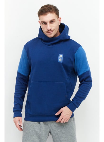 اشتري Men Sportswear Fit Long Sleeve Training Hoodie, Navy Blue في الامارات