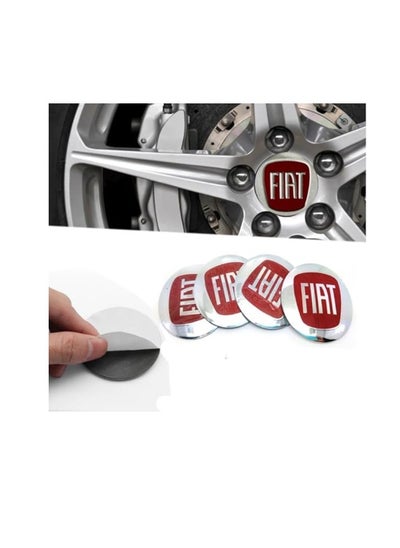 Buy Car tire cover for Fiat, four pieces, red in Egypt