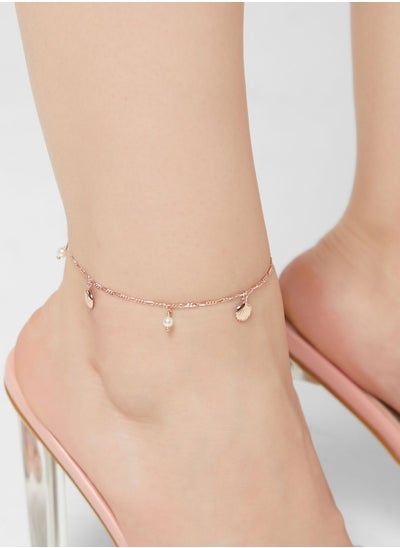 Buy Charm Shell and Pearl Anklet in UAE