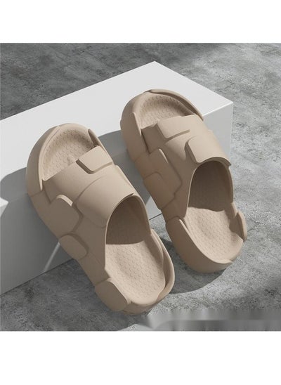 Buy New Fashion Square Thick Sole Casual Non-Slip Slippers in UAE