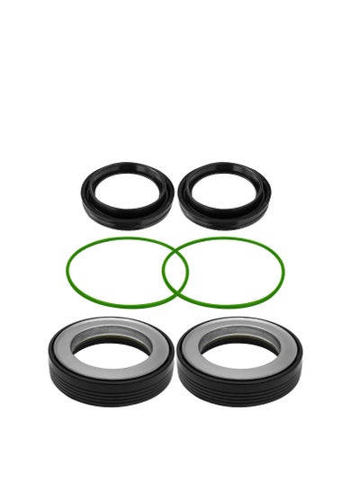 اشتري HUQUZN Front Axle Seal Front Knuckle Tube Seal Kit Fit for Ford Super Duty F-250 F-350 F-450 F-550 Excursion 1998-2005 Replace 50491 50381 41784-2 في السعودية