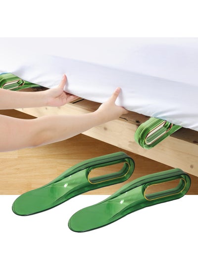 اشتري Bed Maker and Mattress Lifter Tool 2 in 1 Sheet Tucker Easily Lift and Hold The for Changes, Effortlessly Tuck Fitted and Flat green في السعودية