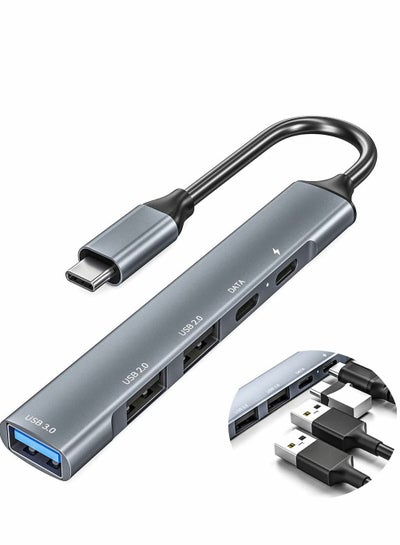 Buy USB C Hub 5-in-1 Adapter Type-C with 65W PD Charging Port KASTWAVE 3.0 Ports*1 2.0*2 Data*1 Flash Drive Reader for MacBook/Pro/Air/iPad Pro and more Type Laptops in UAE