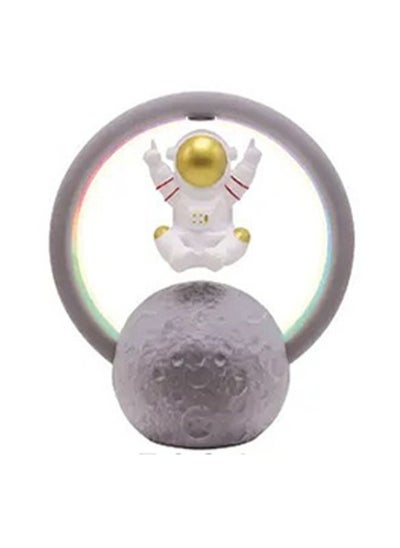 اشتري Magnetic Rotation Levitation Astronaut BT 5.0 Speaker Home Office Decor Switch Control RGB Led Night Light Music Box Bluetooth Speaker for Party Player Wireless Speaker Gift,Gold في السعودية