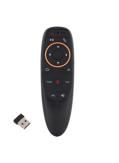 Buy Voice Remote Air Mouse Remote 2.4G RF Wireless Remote Control with 6 Axis Gyroscope and IR Learning Air Fly Mouse with Voice Input for Android TV Box PC Smart TV HTPC Projector in UAE