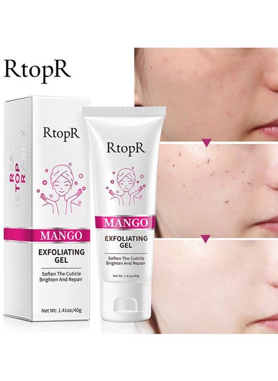 Buy Mango Exfoliating Gel, Peeling Gel, Deep Cleansing Face Exfoliator Scrub, Moisturizing Smoothing Gentle Exfoliating Remove Dirt Tighten Pores Improving Face Skin in Saudi Arabia