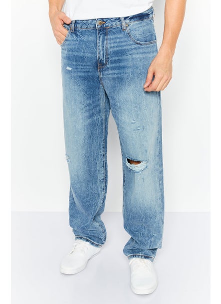 اشتري Men Regular Fit Wash Non Stretchable Denim, Blue في الامارات