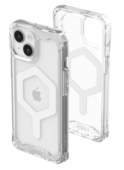 Buy URBAN ARMOR GEAR UAG Case Compatible with iPhone 14 Plus Case 6.7" Plyo Ice/White Built-in Magnet Compatible with MagSafe Charging Rugged Anti-Yellowing Transparent Clear Dropproof Protective Cover in UAE