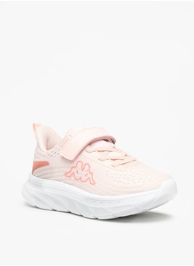 Buy Girl's Mesh Detail Sneakers with Hook and Loop Closure in Saudi Arabia