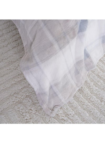 Buy Vespert Check Reversible Blanket 220X240Cm - Beige in UAE