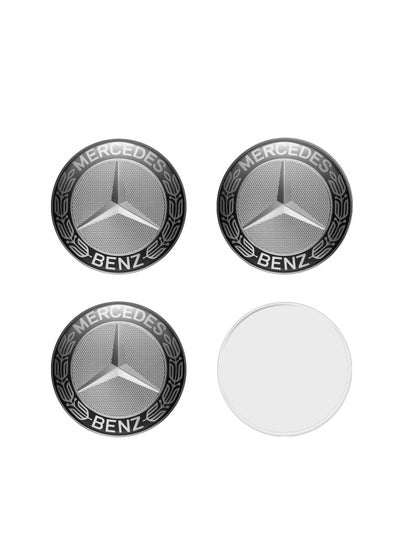 اشتري 4-Pieces Emblem Badge Sticker Wheel Hub Caps Center Cover (6.5x6.5cm) في الامارات