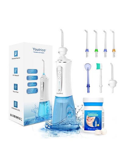 Buy Youtrico 2023 upgraded whitening water floss  portable and rechargeable  gentle teeth whitening IPX7 waterproof in Saudi Arabia