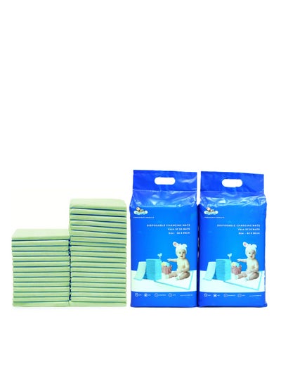 Buy Disposable Changing pads (Pack Of 60) for Baby 60 cm X 90 cm Soft Ultra Absorbent Waterproof Diaper Mess-Free Changing Mat Liners Baby Changing Mat Cover Bed Pads in UAE