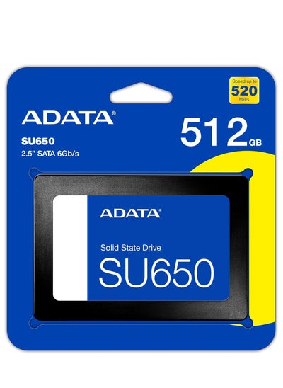 Buy ADATA internal solid state drive 2.5 512 GB Serial ATA III 3D NAND | ASU650SS-512GT-R in UAE