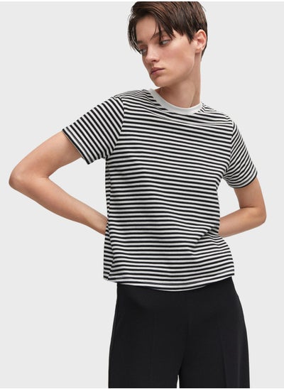 Buy Striped Crew Neck T-Shirt in UAE