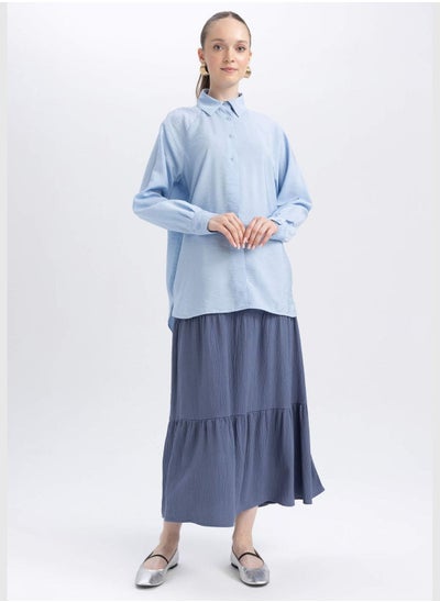 Buy Woman Tiered Woven Skirt in UAE