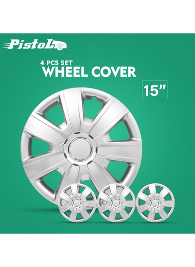 Buy 4 Pcs Set Tires Automotive Hub Wheel Cap 15 inch Car Wheel Cover 15 inch Hubcaps ABS Material Wheel Cap in Saudi Arabia