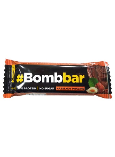 Buy Bombbar Chocolate Covered Protein Bar Hazelnut Praline 40g in UAE