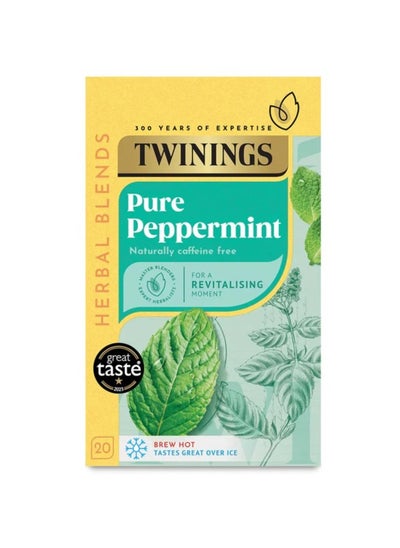 Buy Pure Peppermint Tea, Naturally Caffeine Free, Enjoy Over Ice or Brew Hot, 20 Tea Bags in UAE