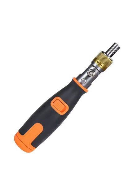 اشتري 10 In 1 Portable Ratchet Screwdriver Multifunctional Hidden Screwdriver Head Corner Capable Multi Angle Screwdriver Set (Orange) في الامارات