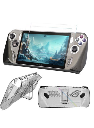 Buy Transparent PC Crystal Protective Case for Rog Ally with Kickstand, Shockproof Non-Slip Anti-Collision Crystal Protective Case, Suitable for Rog Ally(3PCS: 1 Protective Film +2 Tempered Film) in UAE