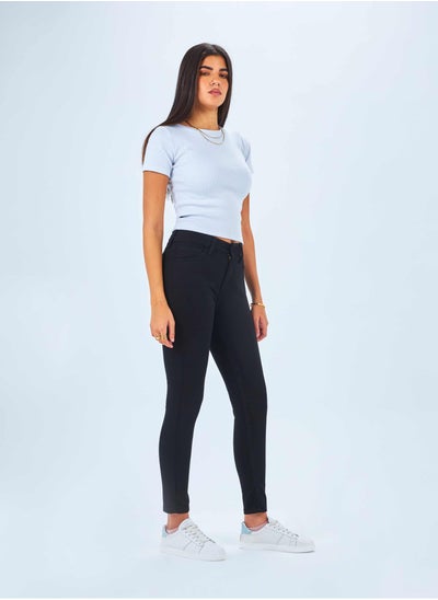 Buy High Waist Medium Black Skinny Jeans. in Saudi Arabia