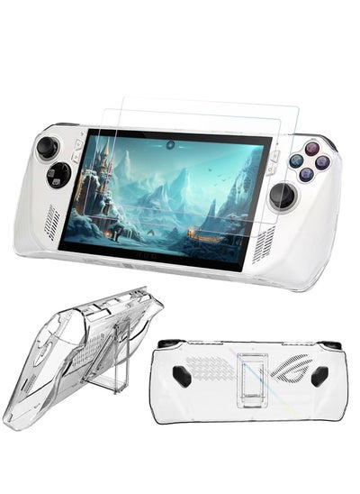 اشتري Clear Protective Case Compatible for ASUS Rog Ally Handheld, Transparent PC Crystal Protective Case, Tempered Glass Protector for ROG Ally Accessories(1Pcs ProtectiveFilm, 2Pcs Tempered Film) في السعودية