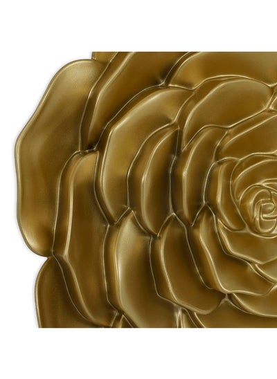 Buy Rose Wall Decor, Gold - Set Of 3 in UAE