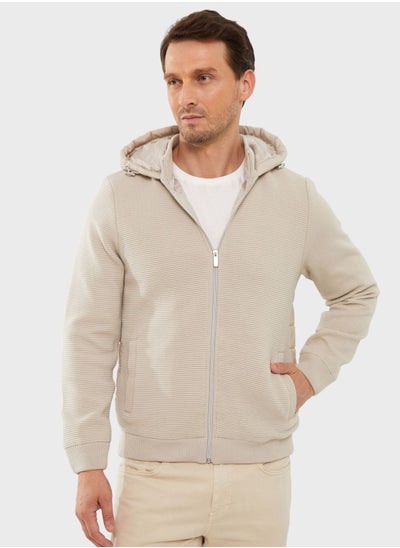 اشتري Zip Through Hooded Jacket في الامارات