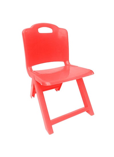 Buy Strong and Durable Plastic Foldable Baby Chair For Kids - Red in UAE