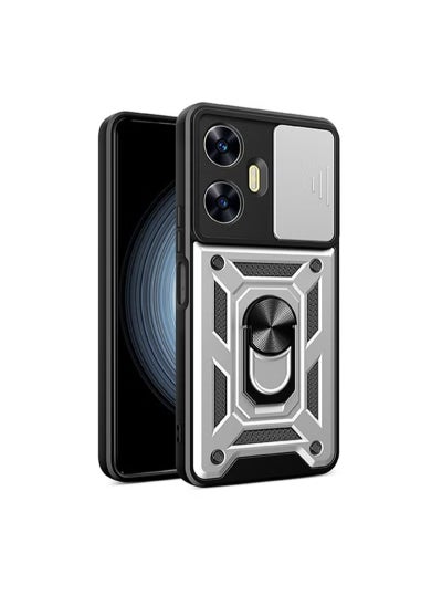 Buy Realme C55 Case Cover Protector Accessories with Camera Len Protection Anti-Scratch Shockproof Anti-Fingerprints Back Cover with 360 Car Mount Magnetic Ring Holder Case Protector in UAE