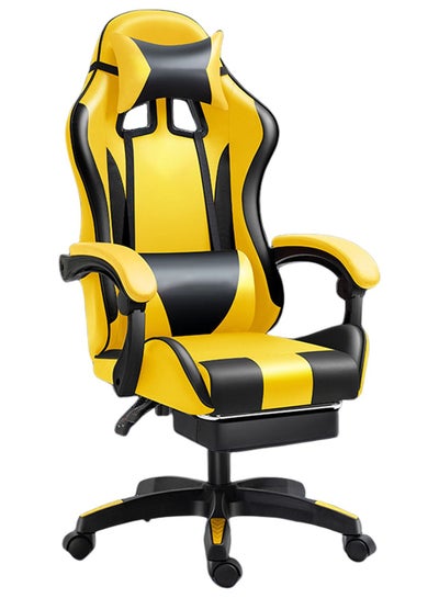 Buy Gaming Chair Ergonomic Computer Racing Chair with Footrest Armrests Headrest & Massage Height Adjustable 138°Recline Swivel Chair 300kg Capacity in Saudi Arabia