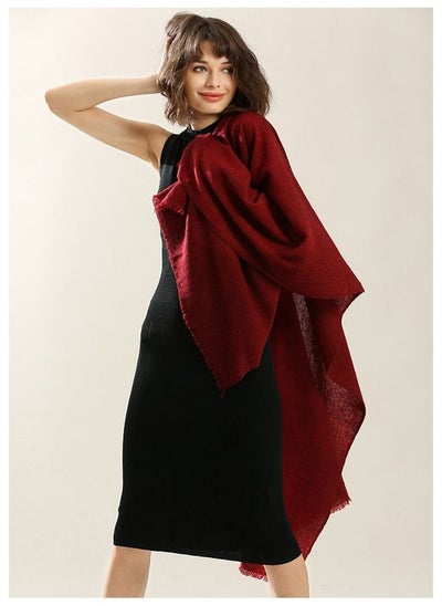 اشتري Solid Color Soft And Comfortable Wool Scarf في الامارات