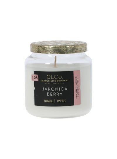 Buy Candle-Lite Japonica Berry Candle Jar White 14oz in Saudi Arabia