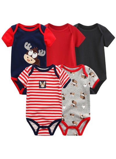 Buy Pure Cotton Children's Clothing Five-Piece Set Breathable And Comfortable Baby Clothes in UAE