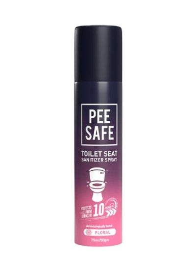 Buy Dermatologically Tested Floral Scent Toilet Seat Sanitizer Spray Clear 75 ml 8908010245195 in Saudi Arabia