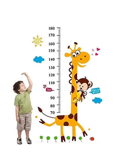 Buy Kids Height Growth Chart, Cartoon Height Stickers, Cartoon Giraffe Kids Growth Chart Height Measurement, Detachable Growth Height Chart multiple colour in Saudi Arabia