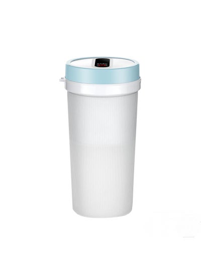 اشتري Portable Electric Juicer Cup Outdoor Wireless Fruit Stirring Cup Blue 1300mah في الامارات