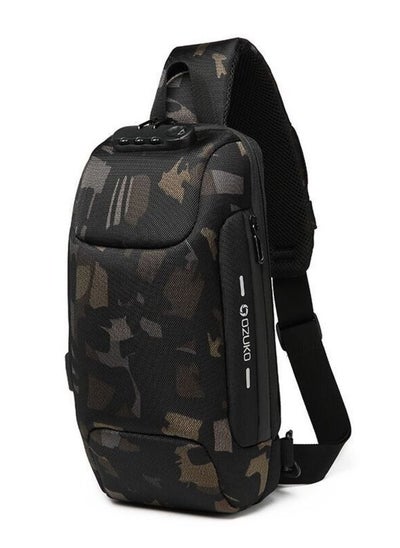 Buy OZUKO Sling Backpack USB Anti-Theft Chest Bag Casual Shoulder Bag 34*8*17cm in UAE