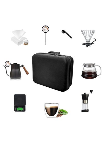 Buy V60 Coffee Maker Coffee Set 9 pcs Drip coffee grinder, Coffee Scale, Coffee Kettle in Saudi Arabia