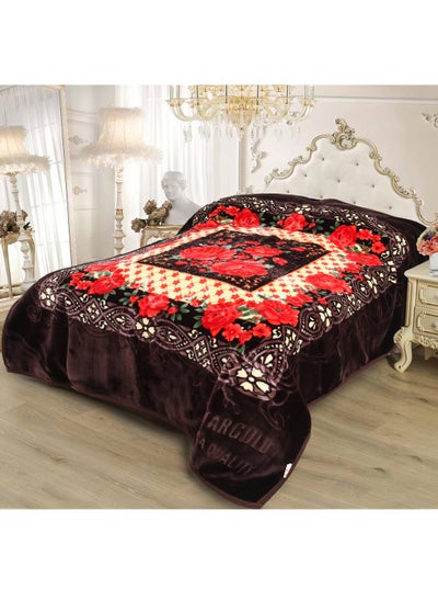 Buy 2 Ply Embossed Super Soft Printed Raschel Blanket Warm And Comfortable 14 lbs in Saudi Arabia