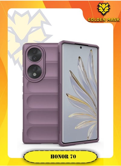 Buy GOLDEN MASK Compatible With Honor 70 Magic Case ShockProof (Purple) in Egypt